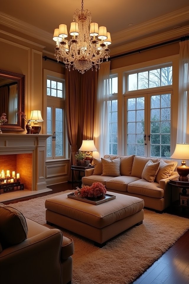 layered lighting for coziness