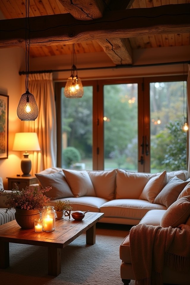 layered lighting for coziness