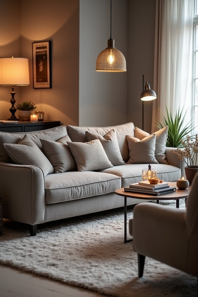 layered lighting for coziness