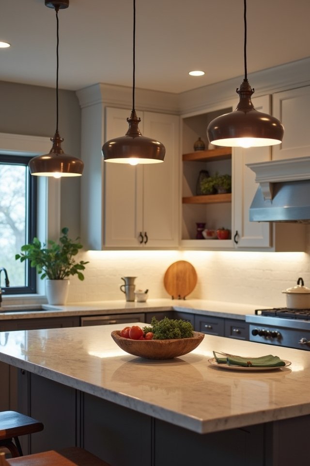 layered lighting for kitchens