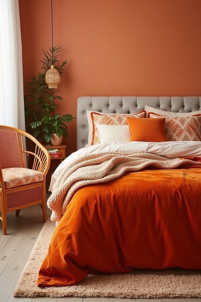 layered orange fabric textures