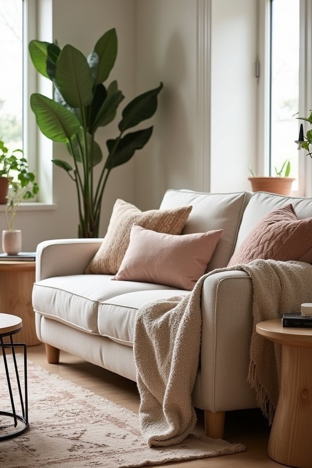 layered patterns in beige