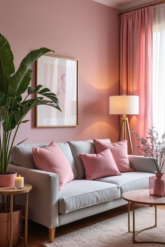 layered pink lighting ambiance