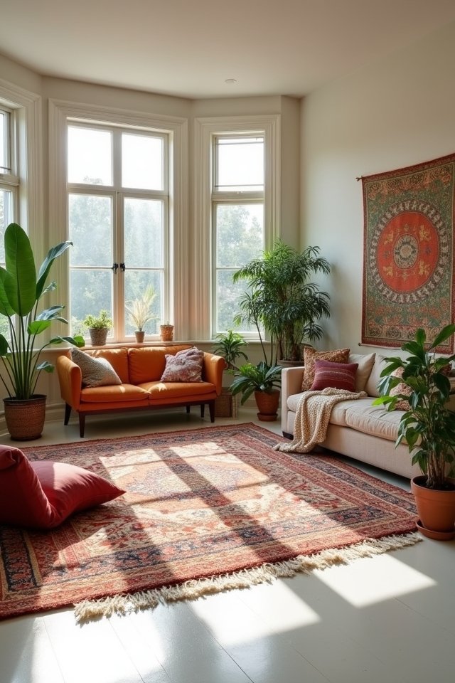 layered rugs cozy oasis