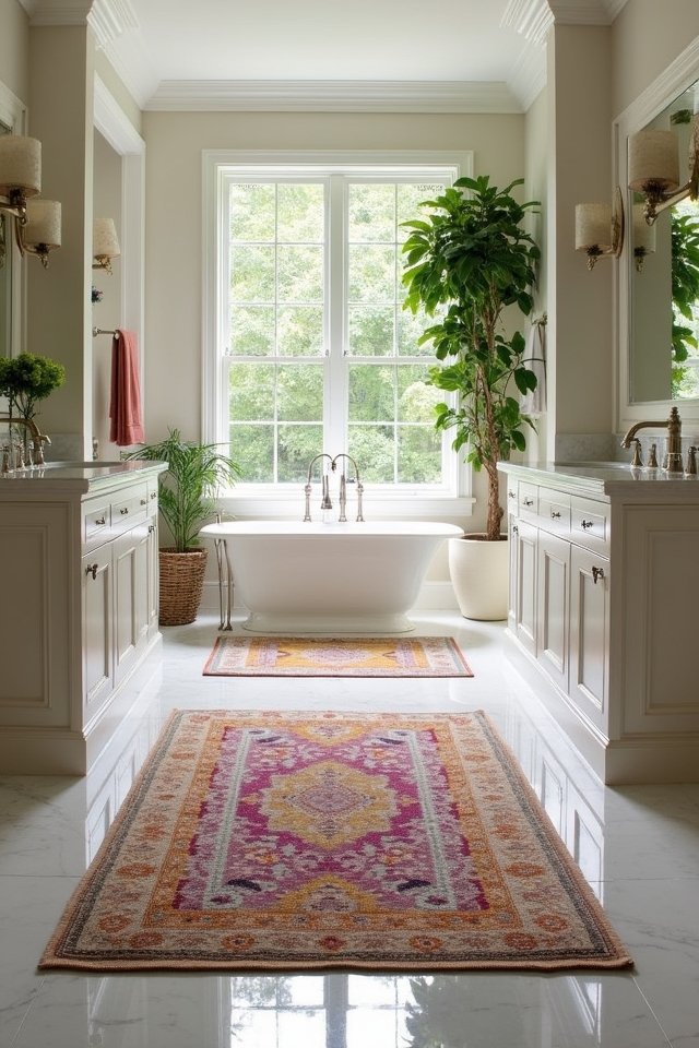 layered rugs create warmth