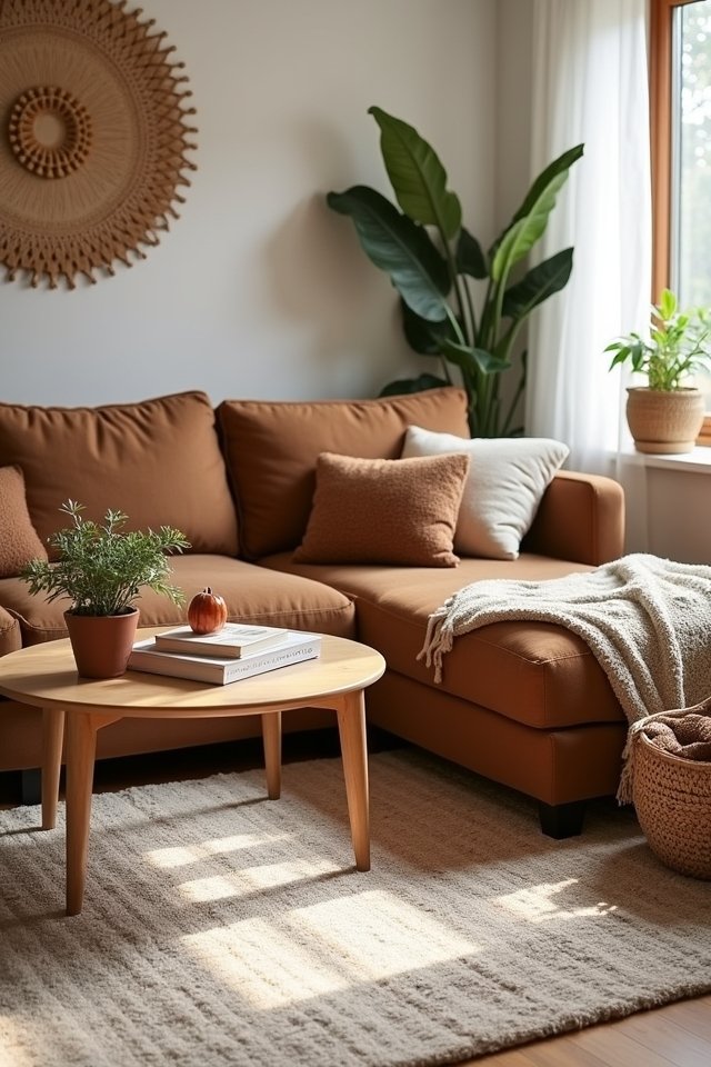 layered rugs create warmth