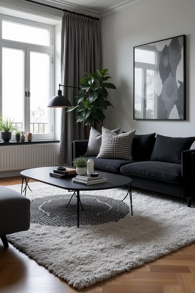 layered rugs enhance comfort