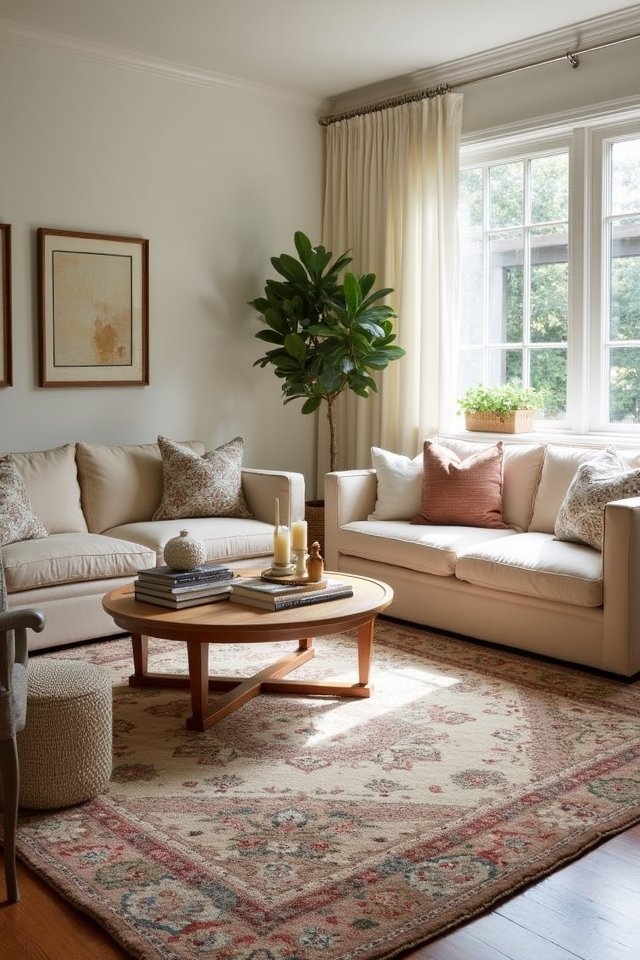 layered rugs for coziness