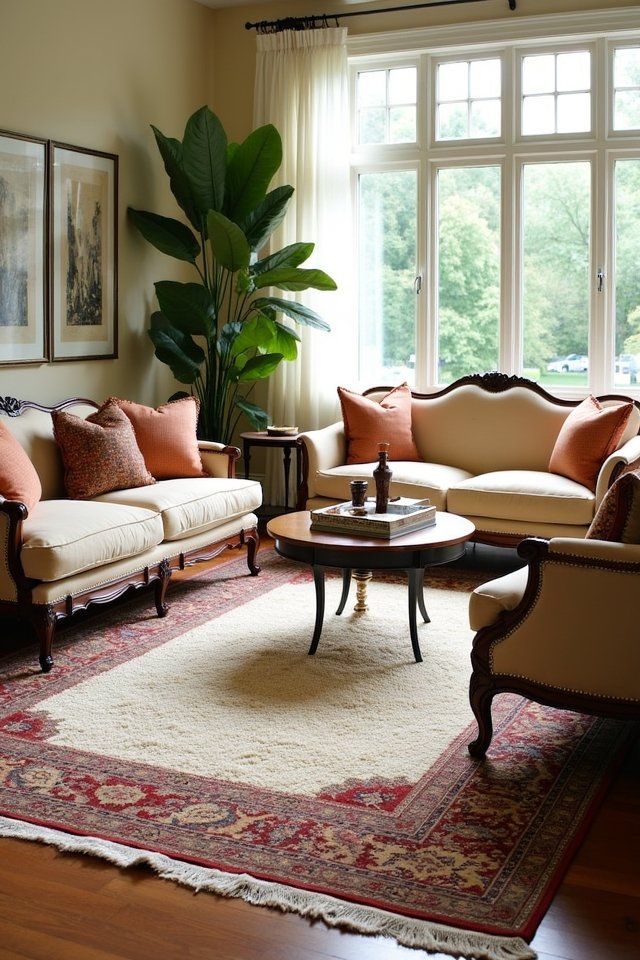 layered rugs for coziness