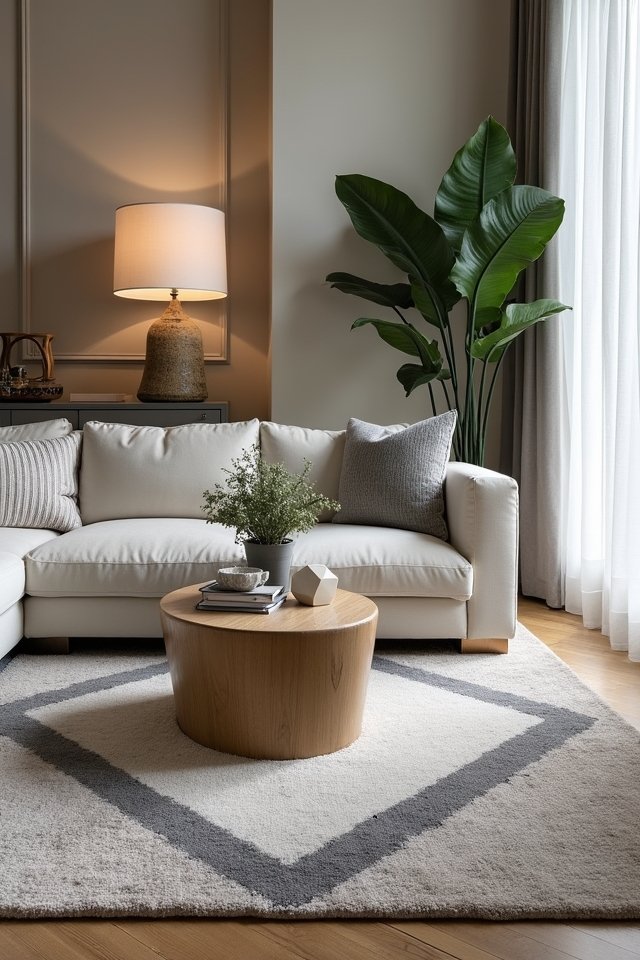 layered rugs for depth