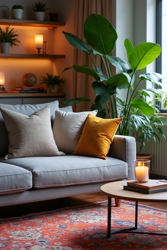 layered rugs for personality