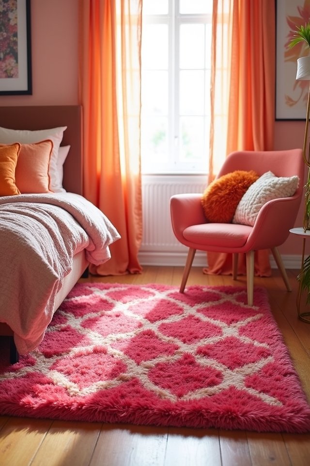 layered rugs for warmth