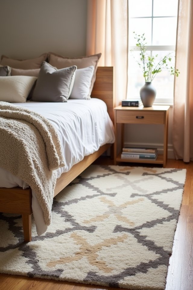 layered rugs for warmth