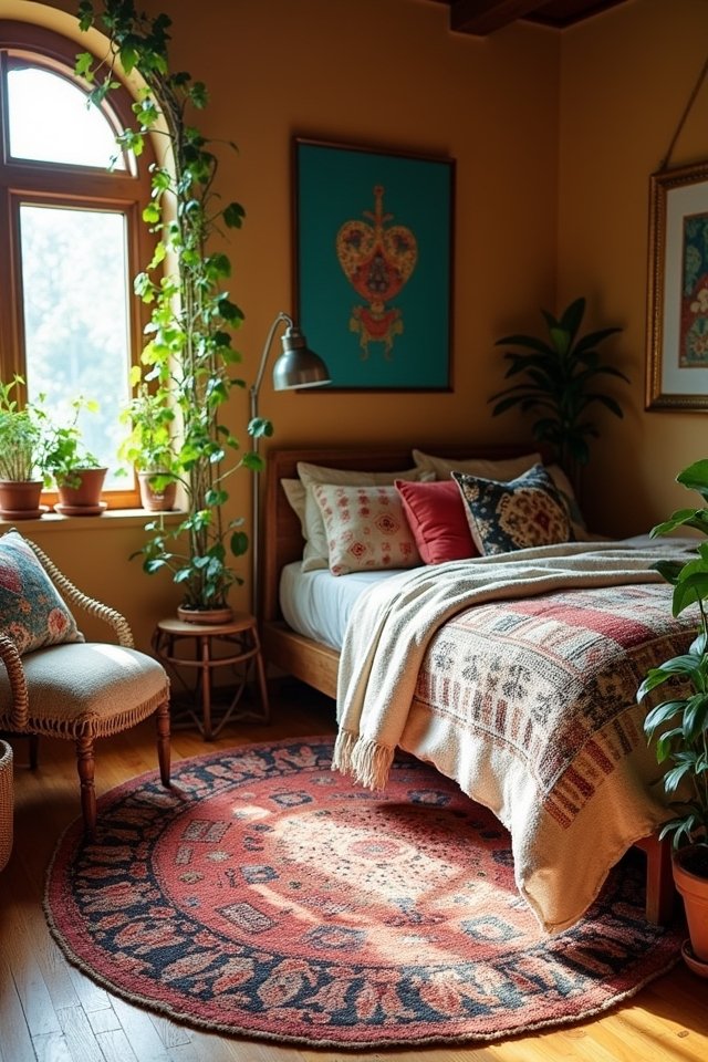 layered rugs for warmth