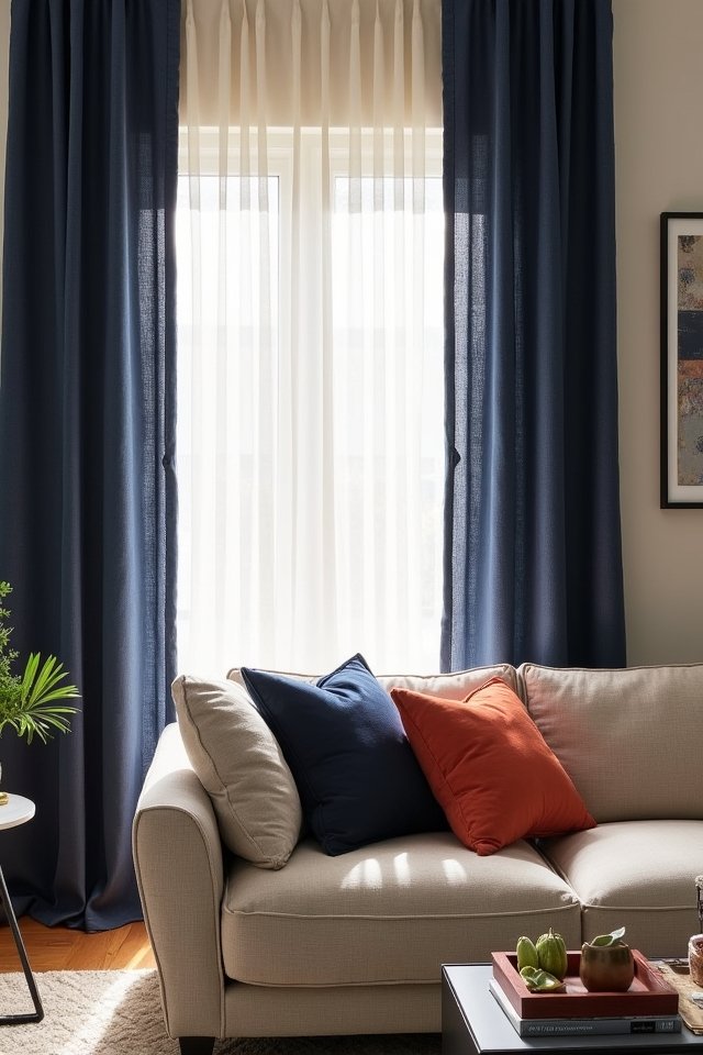 layered sheers and drapes