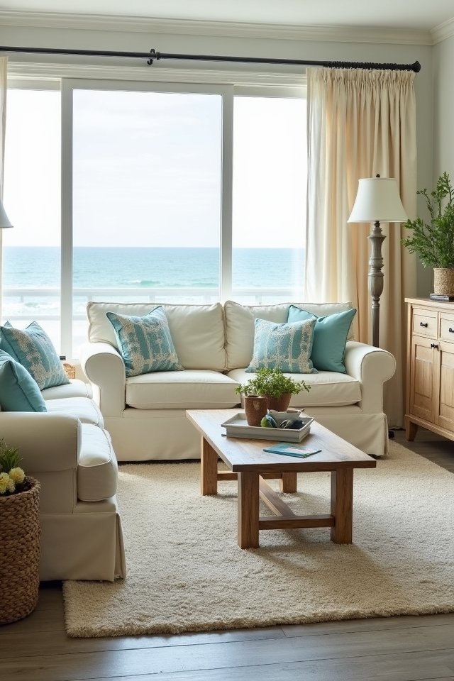 layered soft coastal rugs