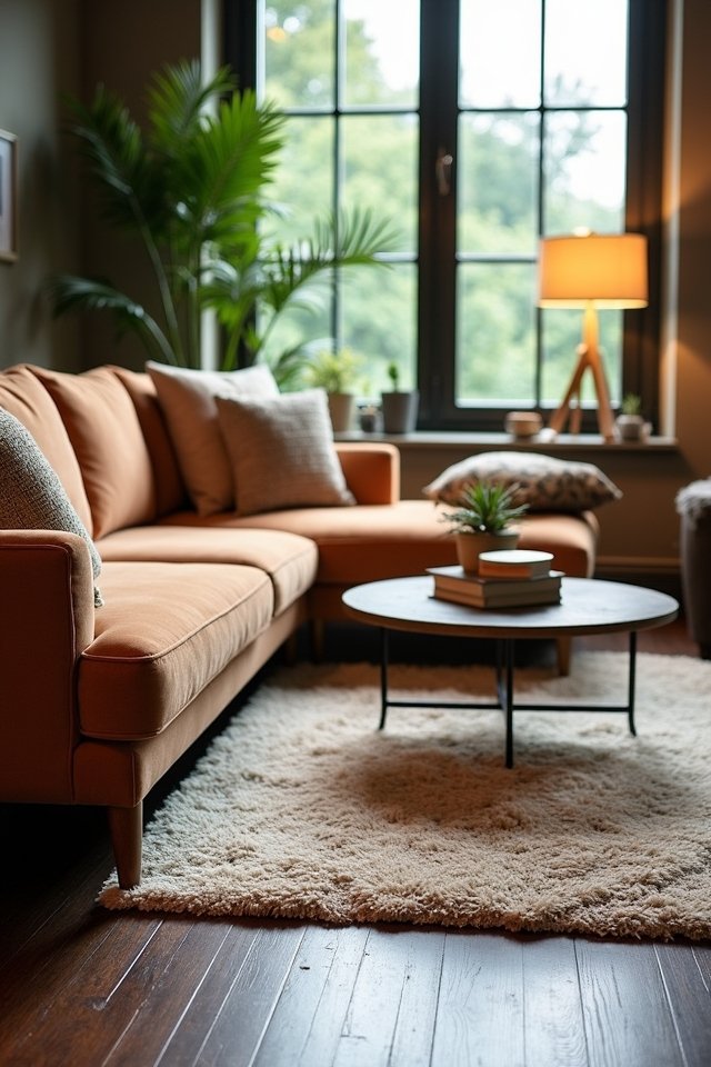 layered soft rugs comfort