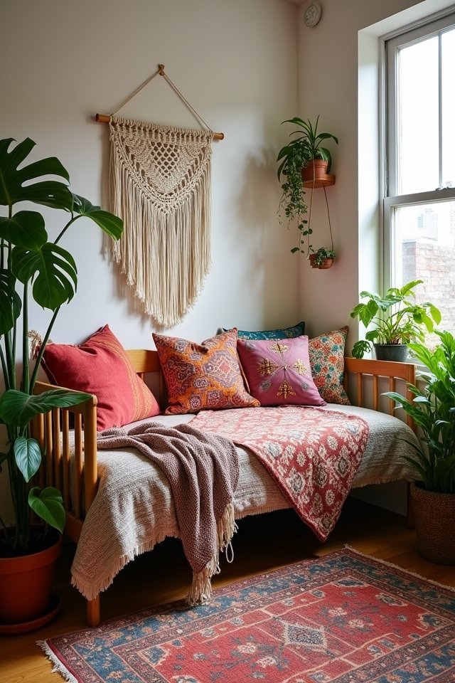 layered textiles and colors