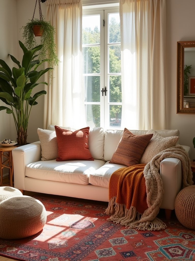 layered textiles create coziness