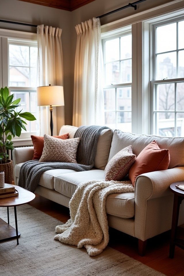 layered textiles for coziness