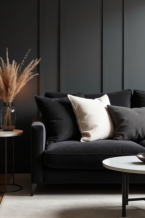 layered textured throw pillows