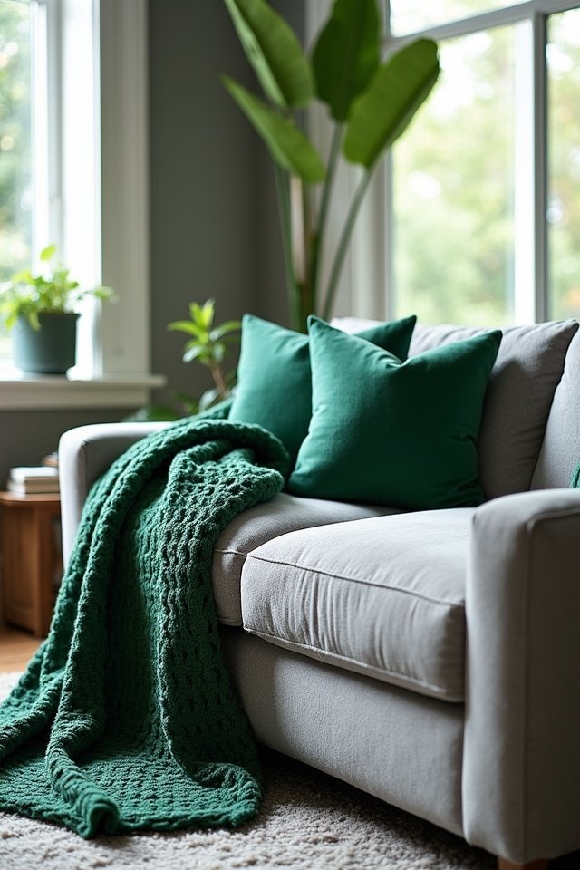 layered textures in green