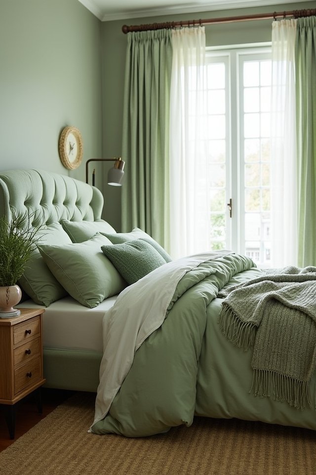 layered textures in sage