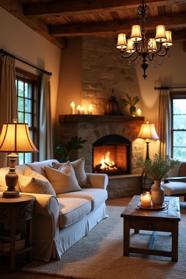 layered warm lighting ambiance