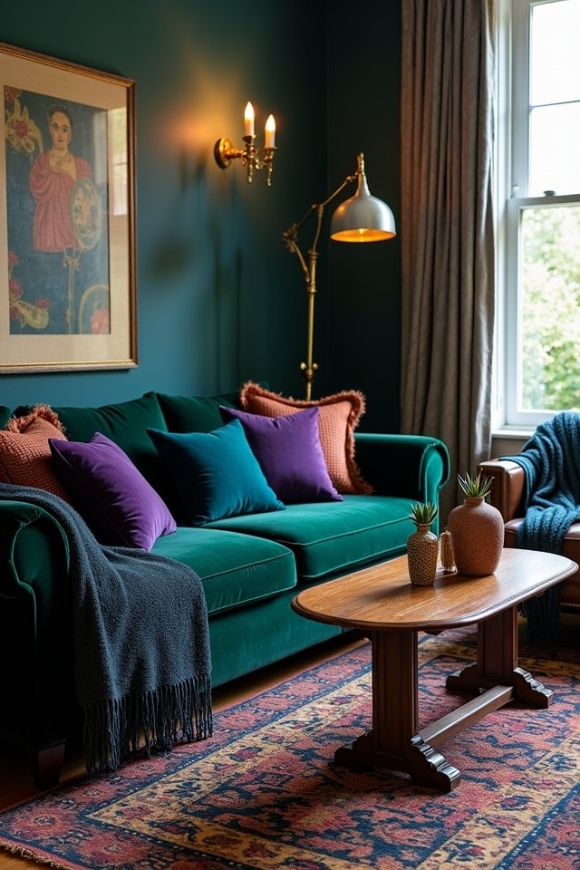 layering jewel tones beautifully