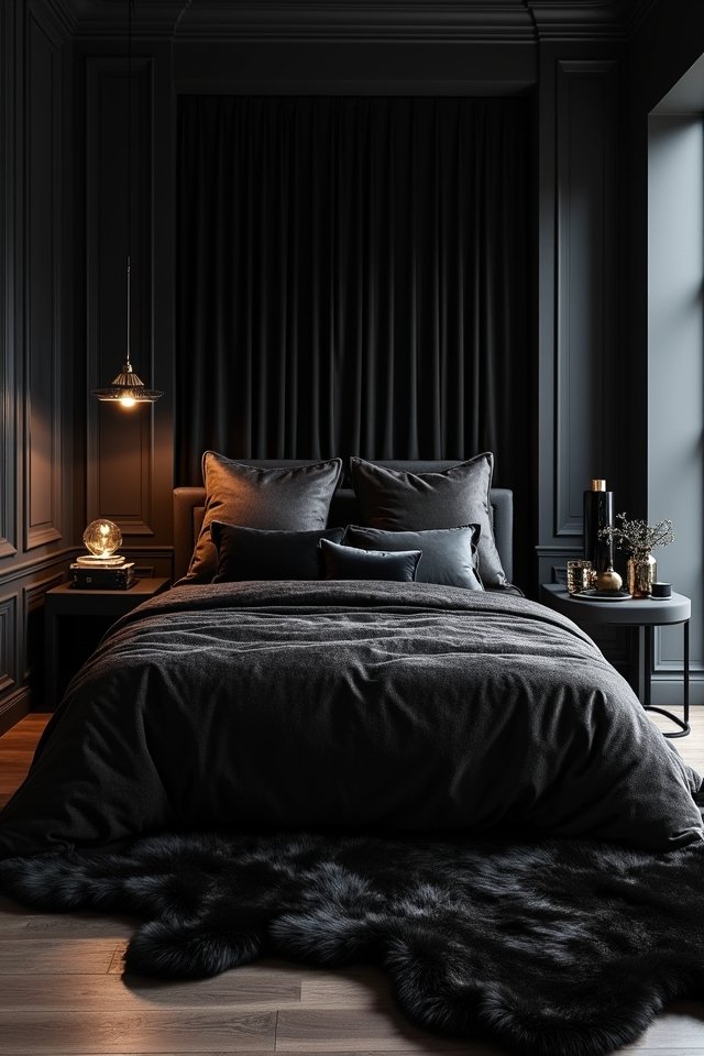 layering luxurious black textures