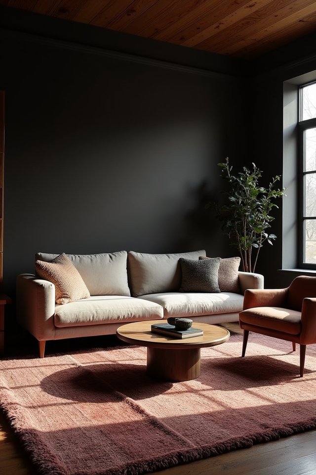 layering plush rug textures