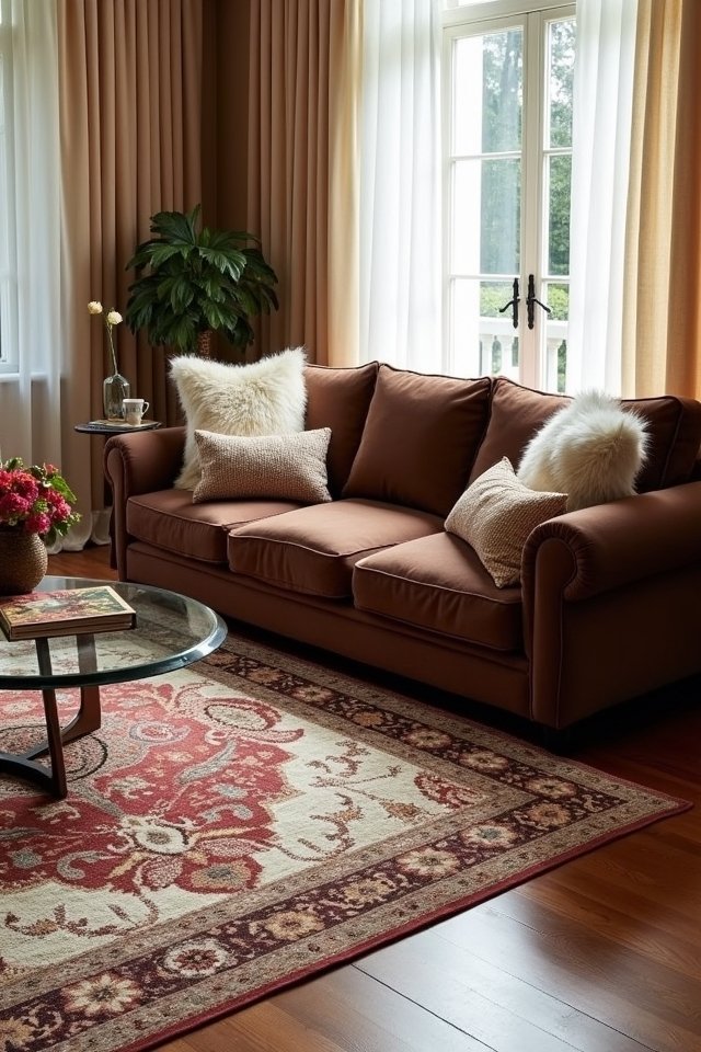 layering rugs for depth