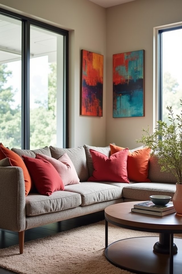 layering textures with pillows