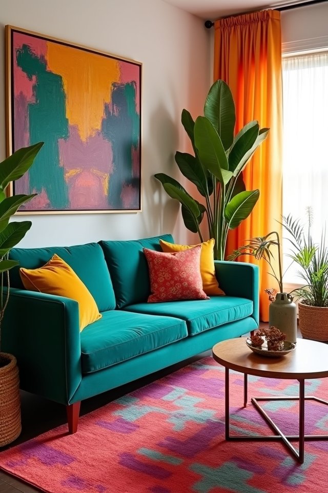 layering vibrant color shades