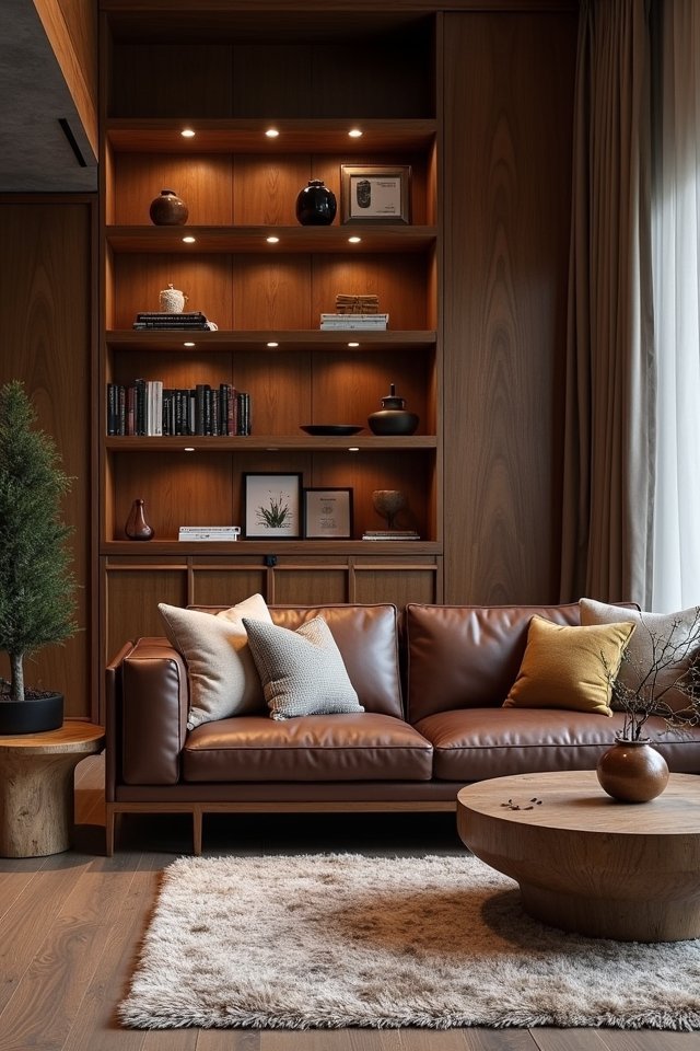leather and wood harmony