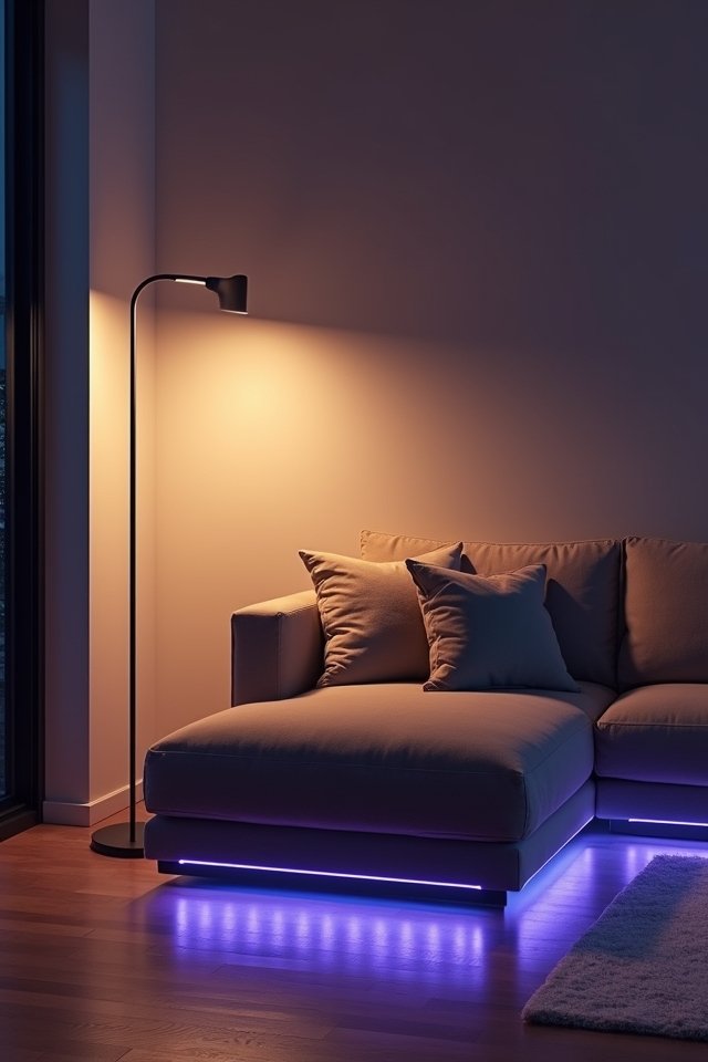 led floor lamps enhance ambiance