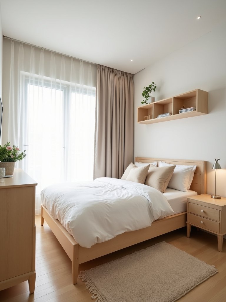 light airy neutral bedroom