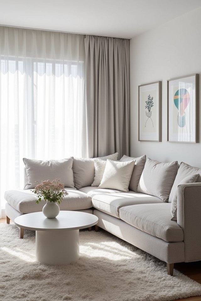 light and airy living room