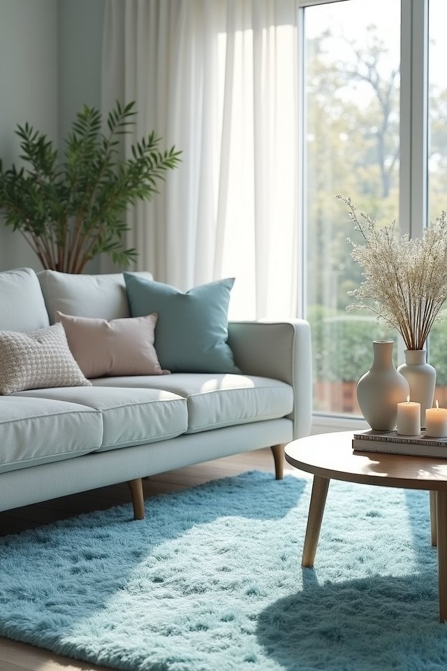 light blue area rug benefits