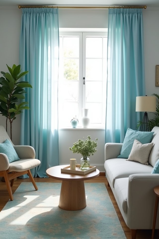 light blue curtain benefits