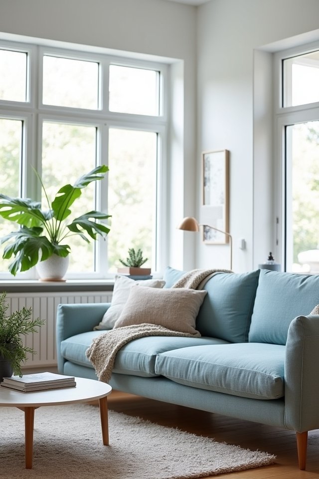 light blue scandinavian retreat