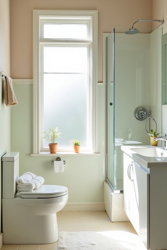 light colors brighten bathrooms