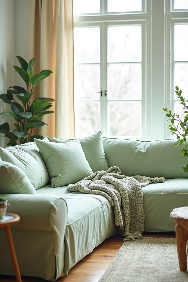 light green sofa slipcovers