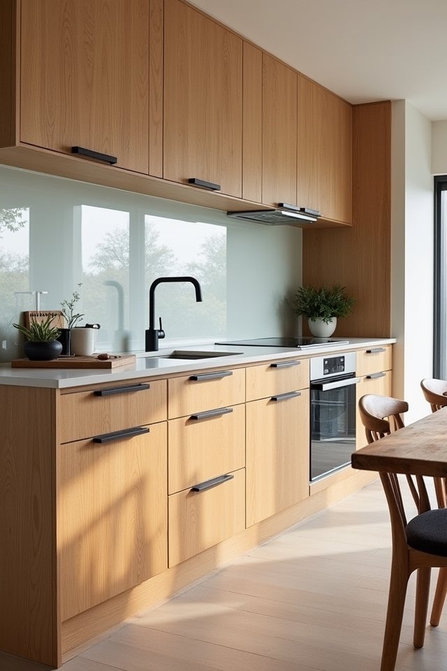 light oak black hardware