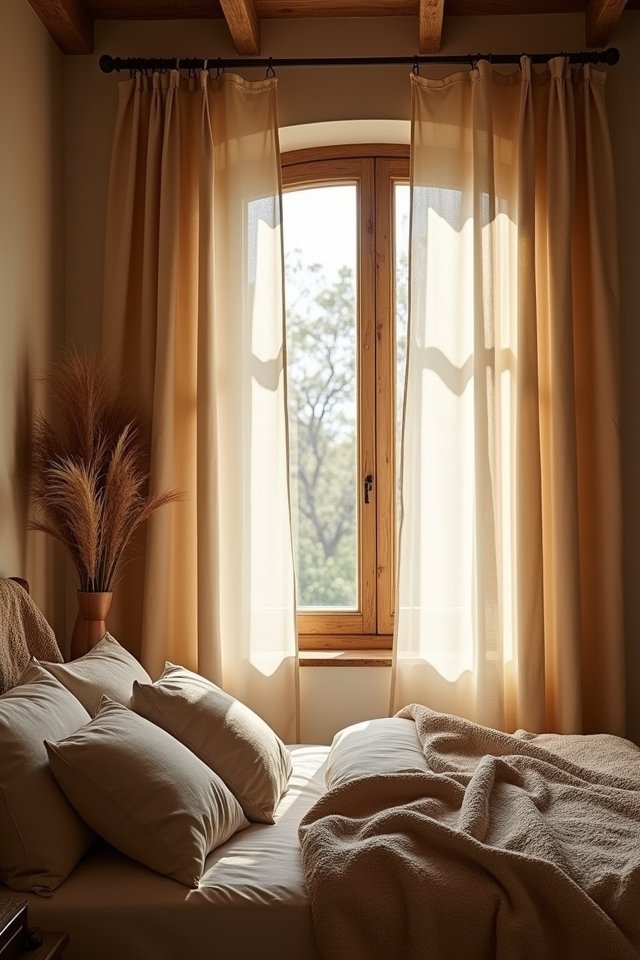 linen curtains create serenity