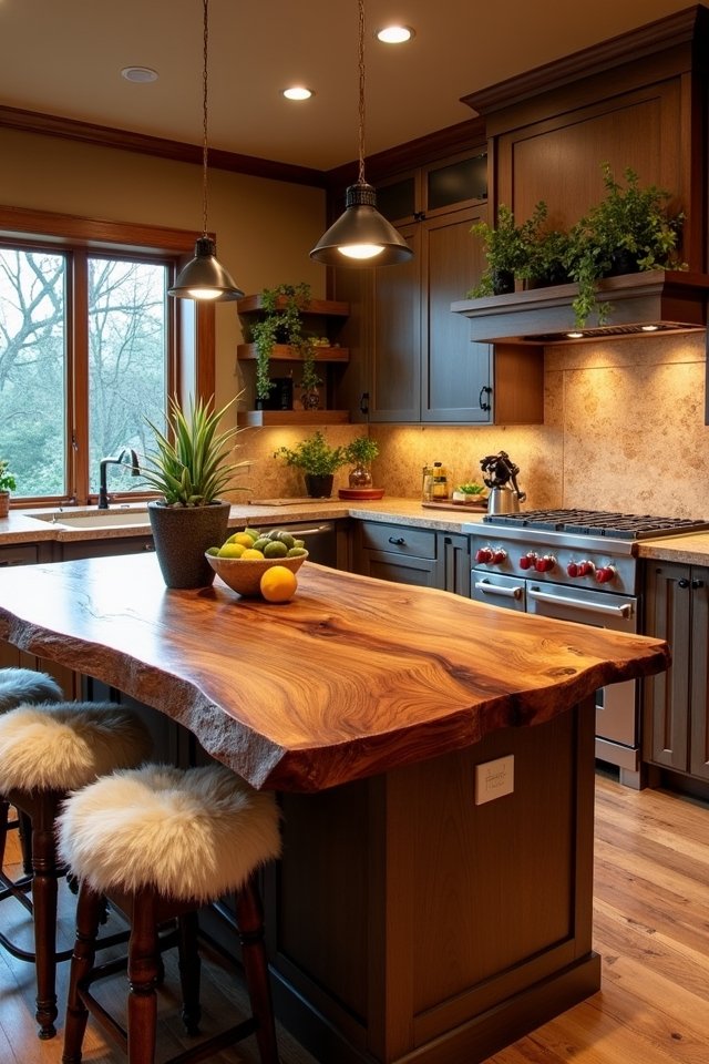 live edge kitchen island