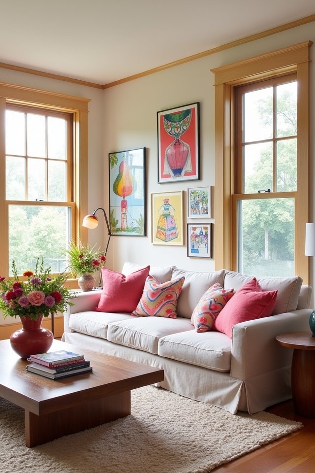 lively joyful vibrant wall art