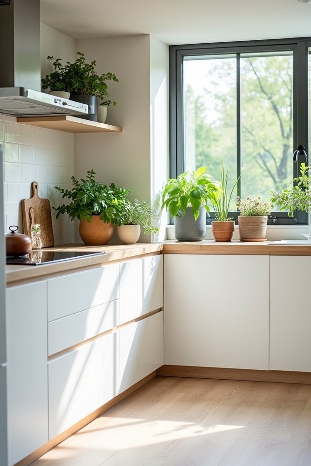 lively kitchen greenery accents
