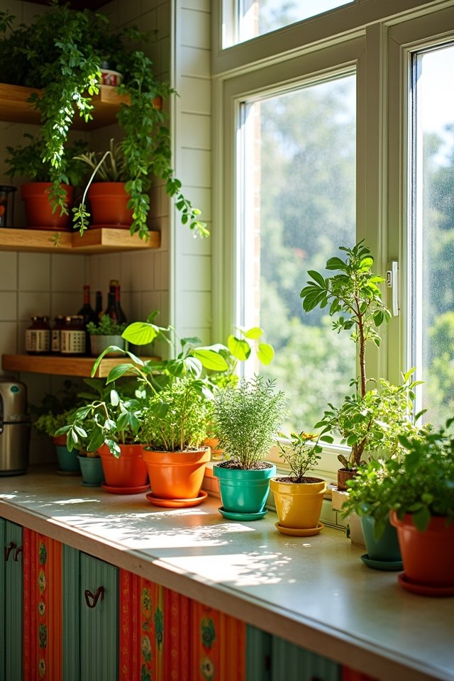 lively kitchen with plants