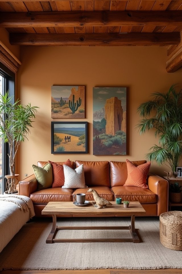 local artwork enhances decor